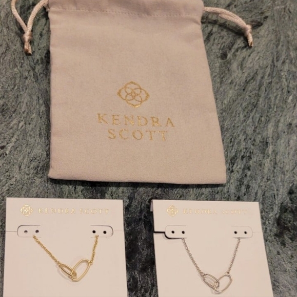 Bundle of Two Kendra Scott Dainty Necklaces in Gold and Silver . Great gifts! - Picture 2 of 4